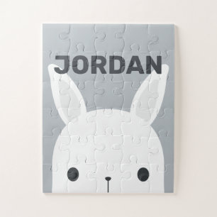 Niedliches kleines Hasen mit Personalisiertem Name Puzzle