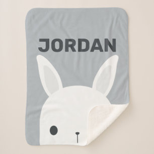 Niedliches kleines Hasen mit Personalisiertem Name Sherpadecke