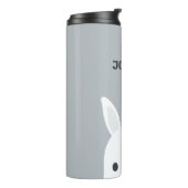 Niedliches kleines Hasen mit Personalisiertem Name Thermosbecher (Nach links gedreht)