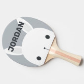 Niedliches kleines Hasen mit Personalisiertem Name Tischtennis Schläger (Seitenansicht)
