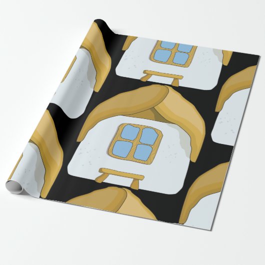 Niedliches kleines Haus Geschenkpapier (Ungerollt)
