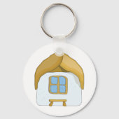 Niedliches kleines Haus Schlüsselanhänger (Rückseite)