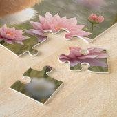 Niedliches kleines Häuschen umgeben von Blume Puzzle (Seite)