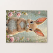 Niedliches kleines Häuschen umgeben von Blume Puzzle (Horizontal)