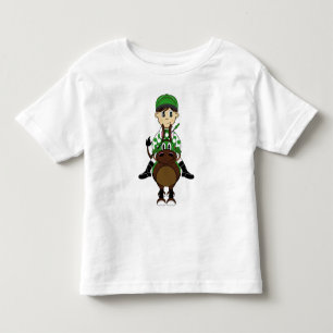 Niedliches kleines Jockey-T-Shirt Kleinkind T-shirt