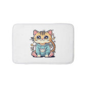 Niedliches kleines Kätzchen Chiffon Top Badematte (Vorderseite)