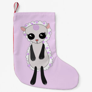 Niedliches kleines Lamm Kleiner Weihnachtsstrumpf