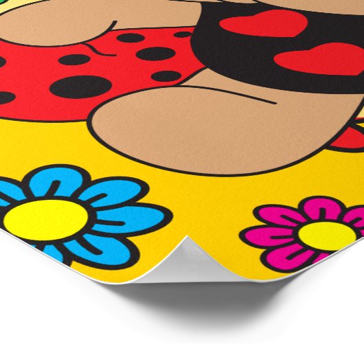 Niedliches kleines Liebe Bug Poster (Ecke)