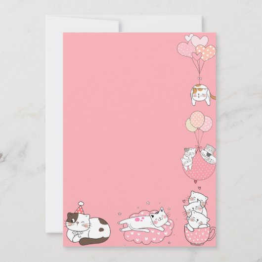 Niedliches kleines Mädchen 1. Geburtstag Einladung (Rückseite)