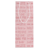 Niedliches kleines Mädchen Baby in Buggy Neues Bab Geschenktüte Für Weinflaschen (Rückseite)