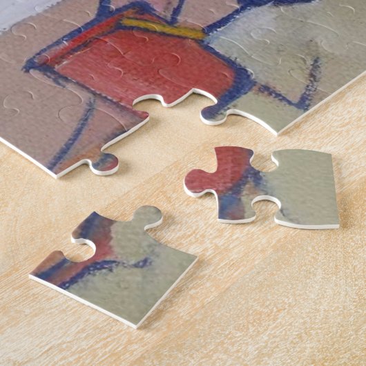 Niedliches kleines Mädchen, das im Sand spielt Puzzle (Seite)