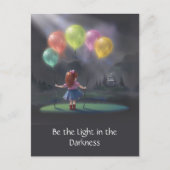 Niedliches kleines Mädchen mit Balloons Postkarte (Vorderseite)