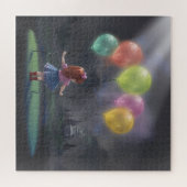 Niedliches kleines Mädchen mit Balloons Puzzle (Horizontal)