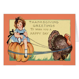 Niedliches Kleines Mädchen reiten A Pumpkin Türkei