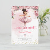 Niedliches kleines Mädchen Tutu Ballerina Kleid Ba Einladung (Stehend Vorderseite)