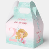 Niedliches Kleines Mermaid Blond Hair Pink Grosses Geschenkschachtel (Vorderseite)