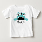 Niedliches Kleines Monster Baby Kind Personalisier Baby T-shirt (Vorderseite)