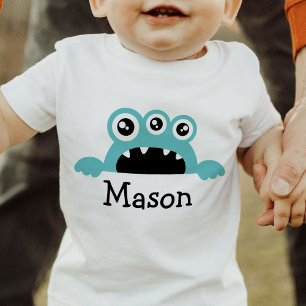 Niedliches Kleines Monster Baby Kind Personalisier T-shirt