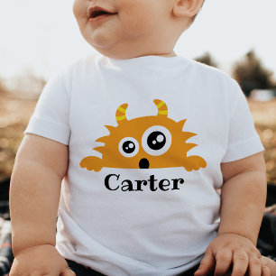 Niedliches Kleines Monster Baby Kind Personalisier T-shirt