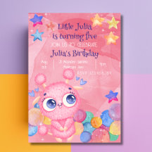 Niedliches Kleines Monster-Geburtstags