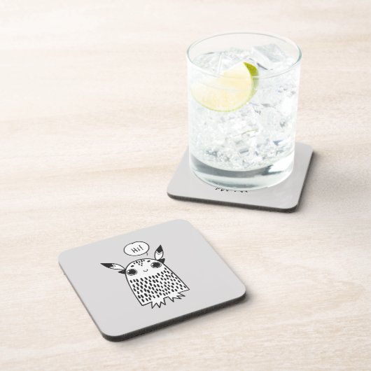 Niedliches kleines Monster Getränkeuntersetzer (Rechte Seite)