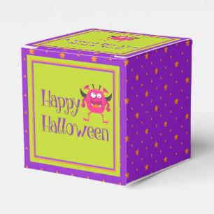 Niedliches kleines Monster-Grünkids-Halloween Geschenkschachtel