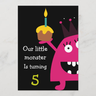 Niedliches kleines Monster-Kindergeburtstag-Party Einladung