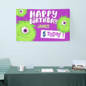 Niedliches Kleines Monster Lila Banner (Messeveranstaltung)