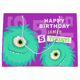 Niedliches Kleines Monster Lila Große Geschenktüte