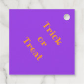 Niedliches Kleines Monster Lila Halloween-Party Geschenkanhänger (Rückseite)