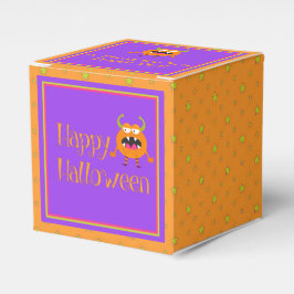 Niedliches Kleines Monster Orange Lila Kids Hallow Geschenkschachtel