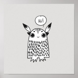 Niedliches kleines Monster Poster