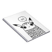 Niedliches Kleines Monster Schwarz und Weiß Illust Notizblock (Rechte Seite)