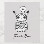 Niedliches kleines Monster Weinetikett (Einzelnes Label)