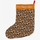 Niedliches kleines Nördliches Sägemehl Großer Weihnachtsstrumpf (Rückseite)