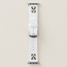 Niedliches kleines Panda in Gelbhemd Apple Watch Armband