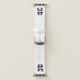 Niedliches kleines Panda mit Bambus-Stick Apple Watch Armband