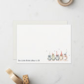 Niedliches kleines Party Vögel jedes Alters Kinder Mitteilungskarte (Vorderseite/Rückseite Beispiel)