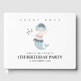 NIEDLICHES KLEINES PINK BLUE MERMAID KINDERGEBURTS GÄSTEBUCH