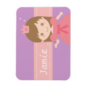 Niedliches kleines Princess Girl Personalisiert Ma Magnet (Vertikal)