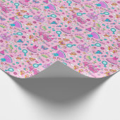 Niedliches kleines Princess Pink Nahtloses Muster Geschenkpapier (Ecke)
