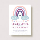 Niedliches kleines Rainbow-Gender-Party Einladung