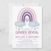 Niedliches kleines Rainbow-Gender-Party Einladung (Vorderseite)