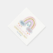 Niedliches kleines Rainbow-Gender-Party Serviette (Ecke)