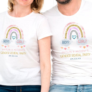 Niedliches kleines Rainbow-Gender-Party T-Shirt