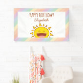 Niedliches kleines Regenbogen Sonnenschein Happy B Banner (Insitu)