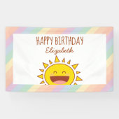 Niedliches kleines Regenbogen Sonnenschein Happy B Banner (Horizontal)