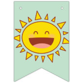 Niedliches kleines Regenbogen Sonnenschein Happy B Wimpelkette (Erste Fahne)