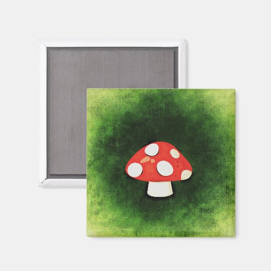Niedliches kleines Rotes Pilz Magnet (Vorderseite/Rückseite)