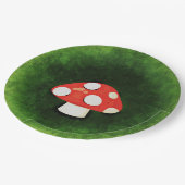 Niedliches kleines Rotes Pilz Pappteller (Schrägansicht)